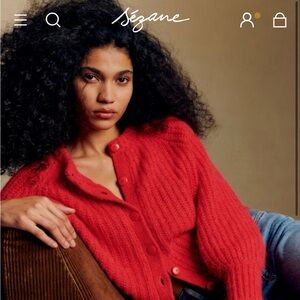 Sezane Emilie Sweater in Red
